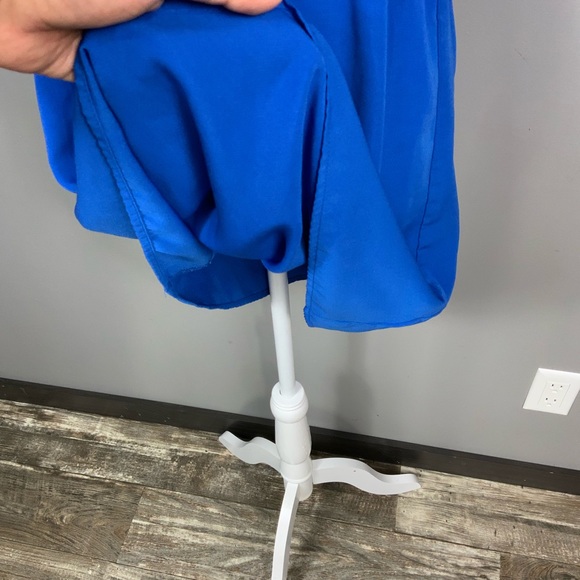 LOVE REIGN royal blue strap dress ruched bodice - Picture 10 of 13